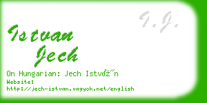 istvan jech business card